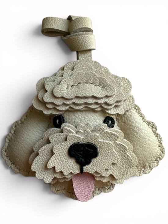 Handbags - Dog Face Poodle Bag / Purse Charm w/ Pink Tongue NEW!